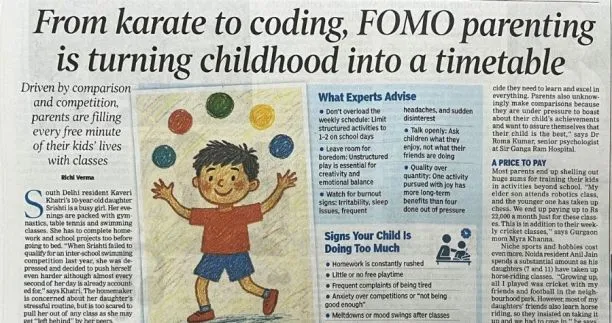 From karate to coding, FOMO parenting is turning childhood into a timetable